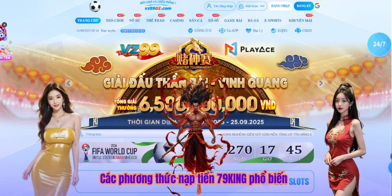 Các phương thức nạp tiền 79KING phổ biến