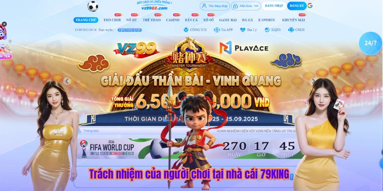 Trách nhiệm của người chơi tại nhà cái 79KING