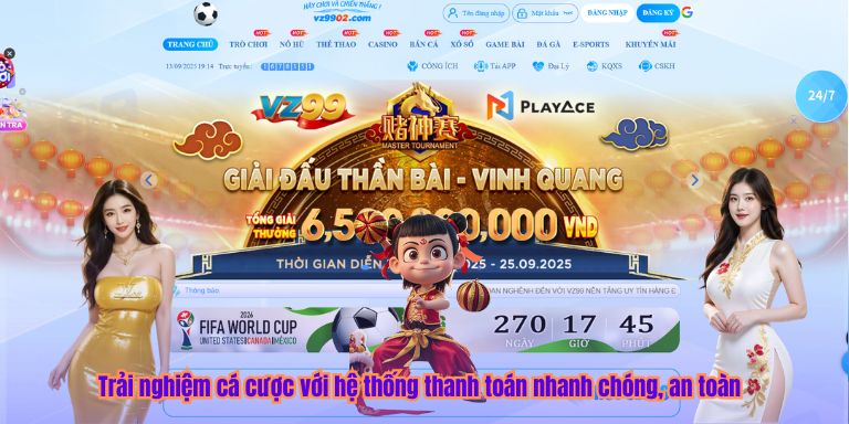 Trải nghiệm cá cược với hệ thống thanh toán nhanh chóng, an toàn